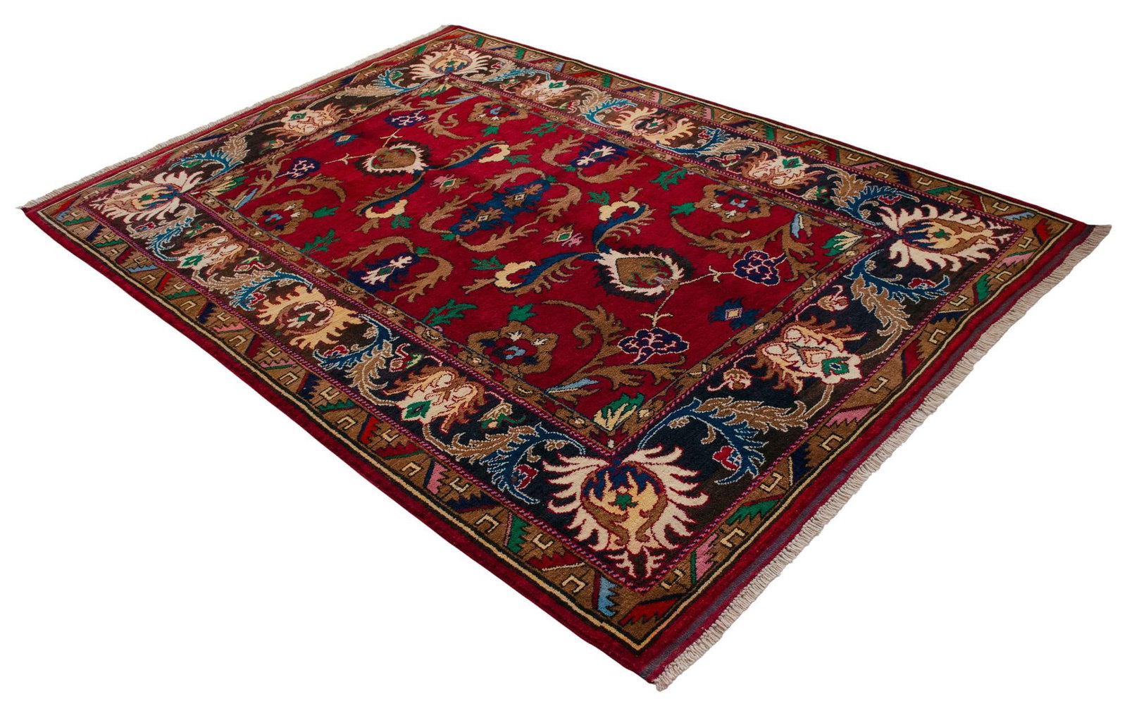 Hand-Knotted Oushak Rug New - 5