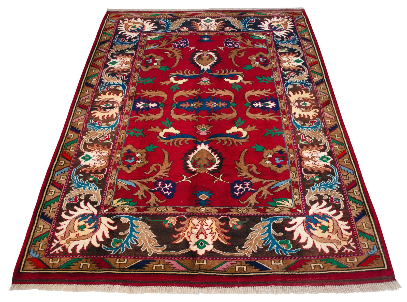 Hand-Knotted Oushak Rug New - 6