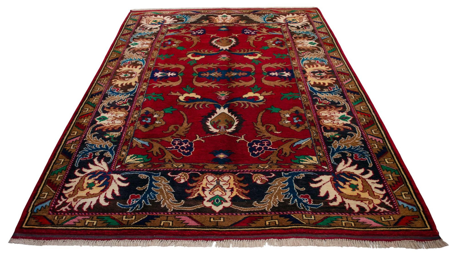 Hand-Knotted Oushak Rug New - 7