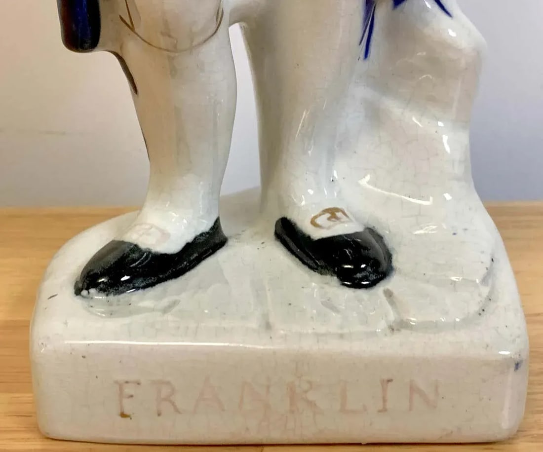19th Century Staffordshire Portrait Figure of Standing Franklin - 2