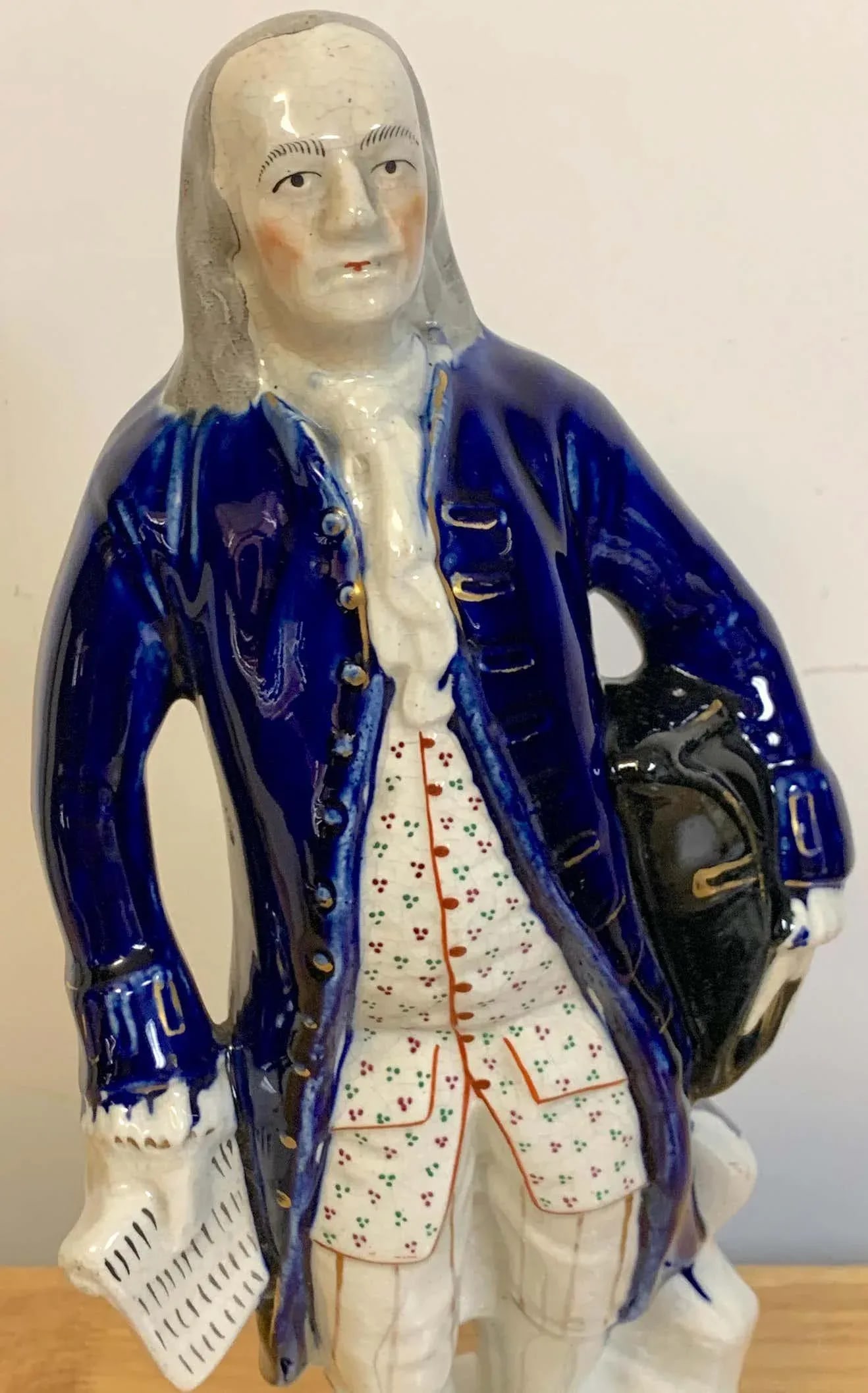 19th Century Staffordshire Portrait Figure of Standing Franklin - 4