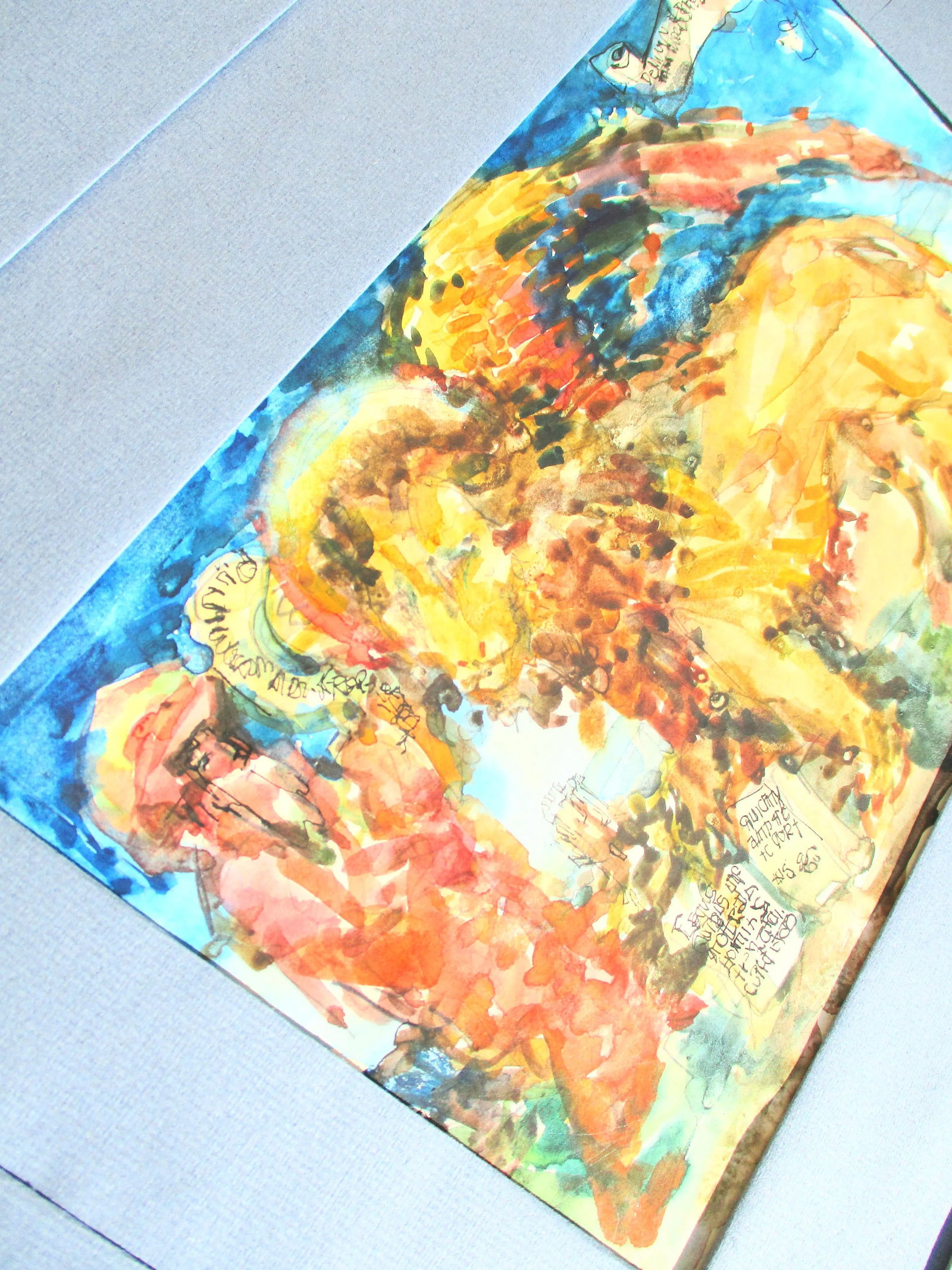 1977 "Lion of St. Mark" Watercolor Painting by R. Huber, Framed - 7