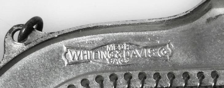 Whiting & Davis Mesh Purse Silver Detailed Filigree Frame - Art Deco Flapper Era - 3