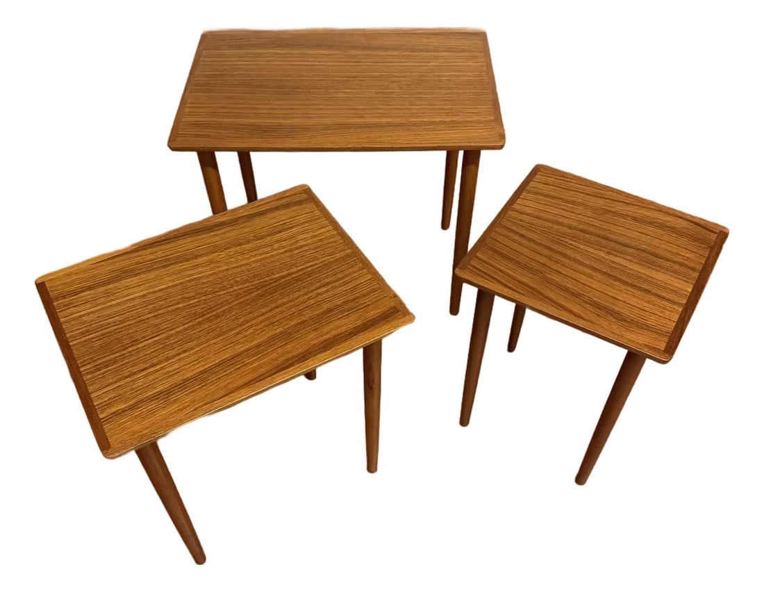 Bramin Mobler Danish Teak Nesting Tables - Set of 3 (1 of 15)