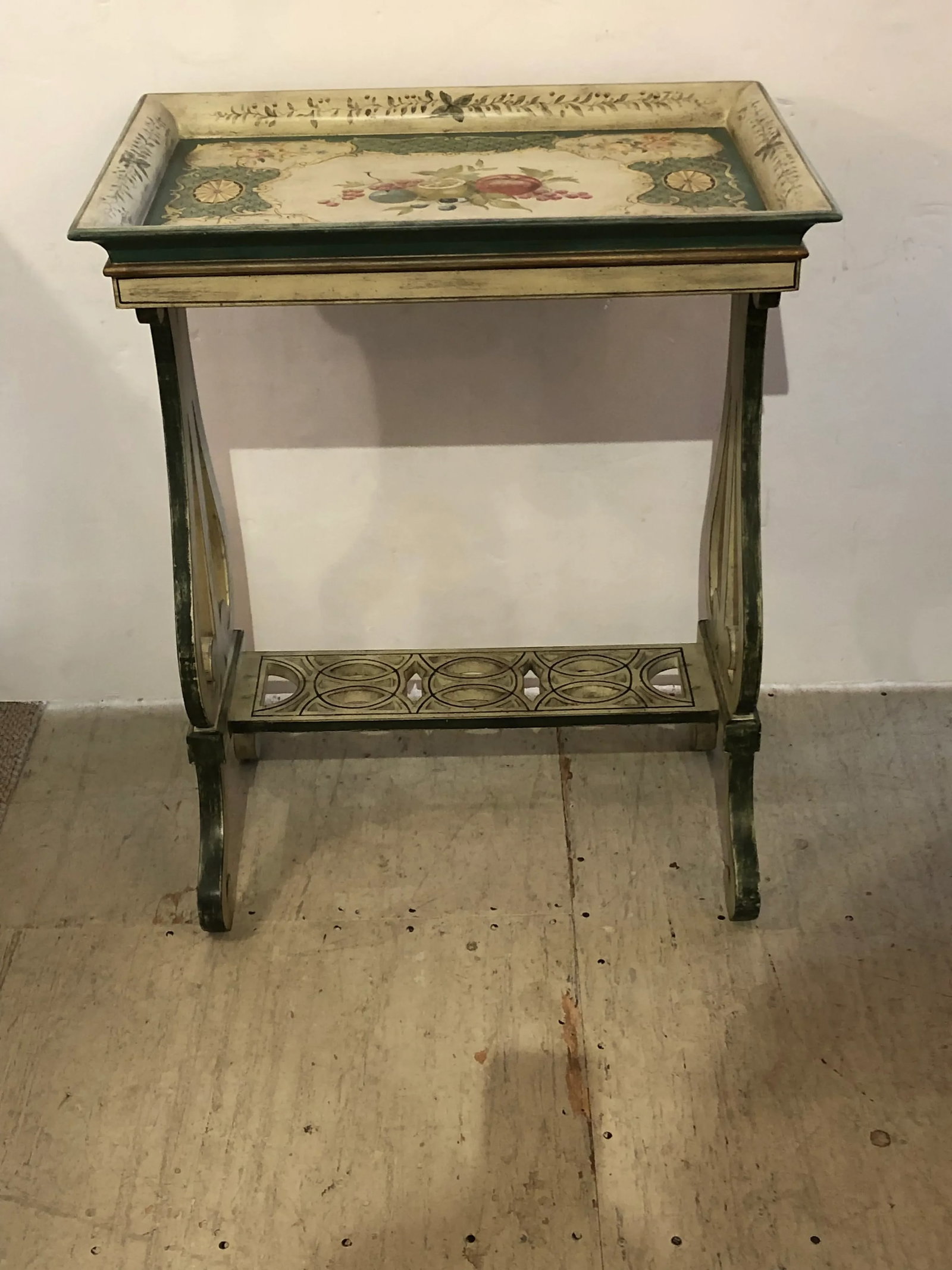 Rectangular Painted Side Tables -A Pair - 2