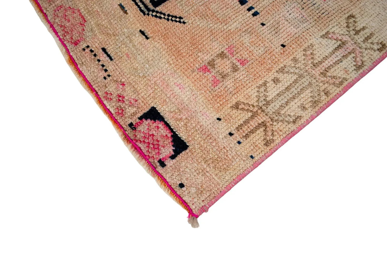 1960s Hand Knotted Kurdish Tribal Low Pile Muted Short Runner Rug - 10