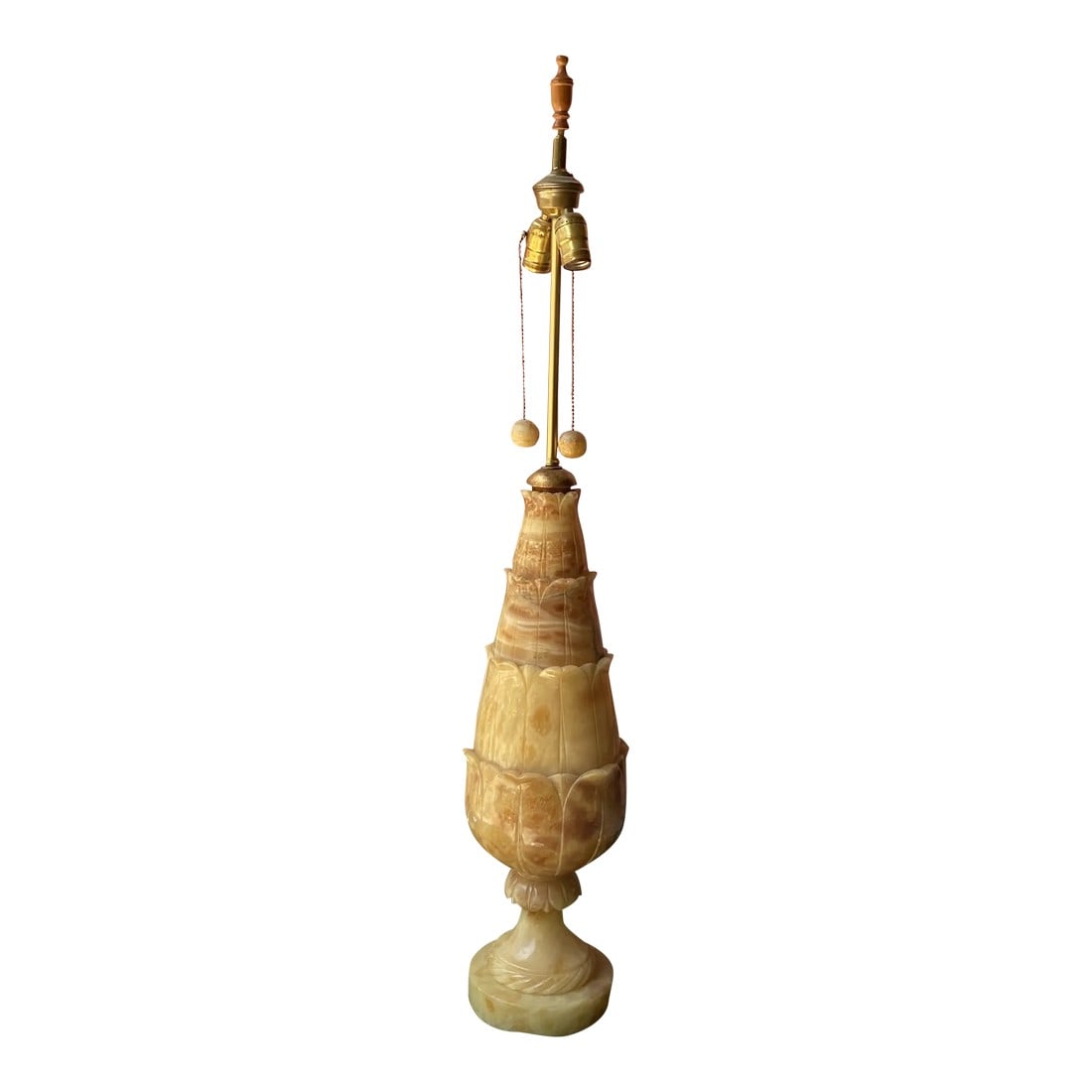 1970s Large Hand Carved Marble Lamp (1 of 11)