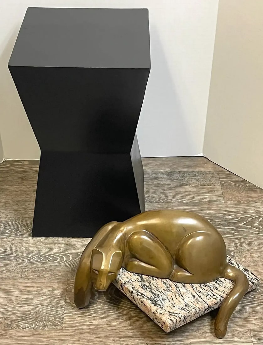 Mid 20th Century Modern Bronze of a Resting Panther - 10