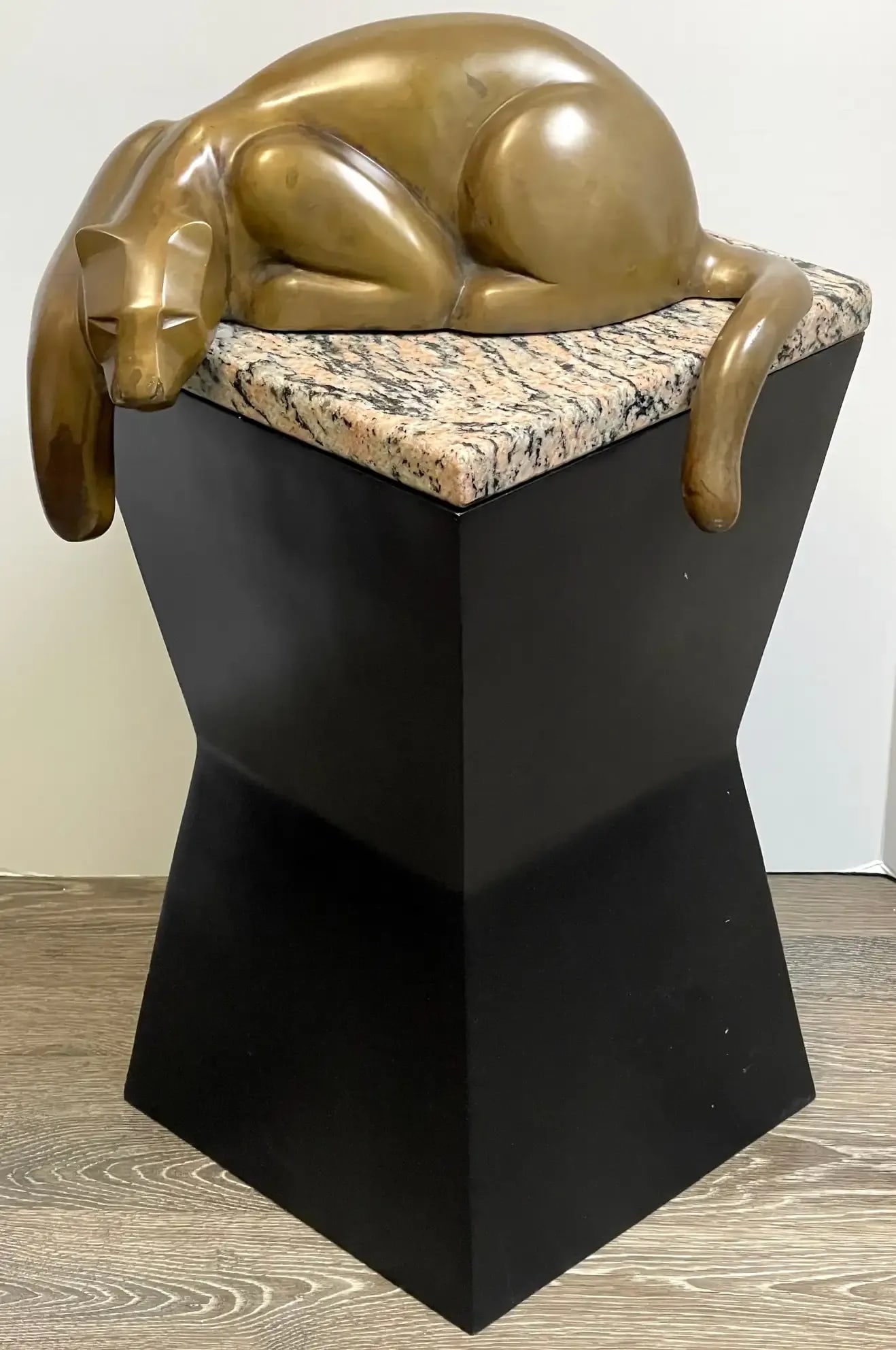 Mid 20th Century Modern Bronze of a Resting Panther - 11