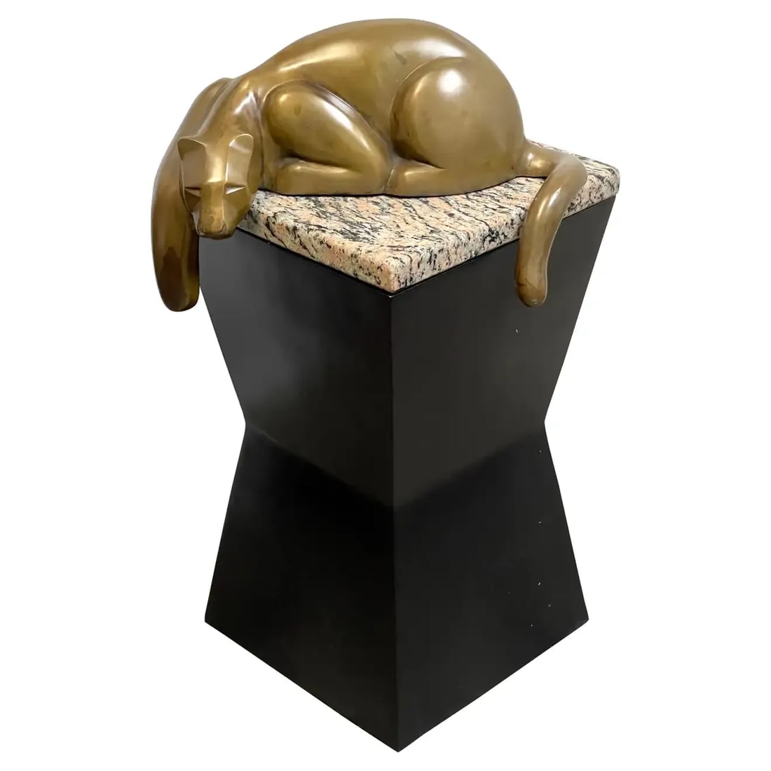 Mid 20th Century Modern Bronze of a Resting Panther - 13