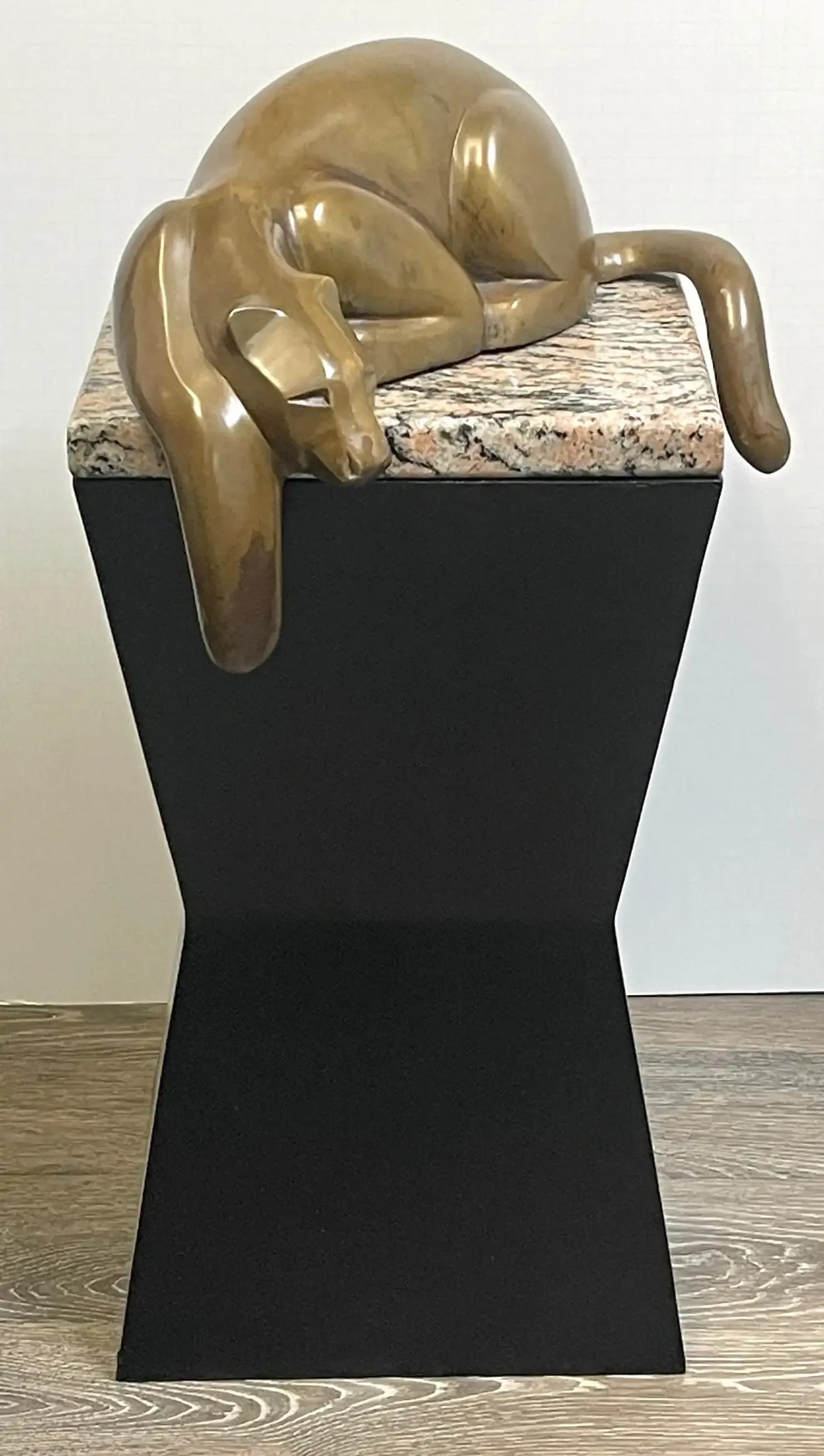 Mid 20th Century Modern Bronze of a Resting Panther - 7