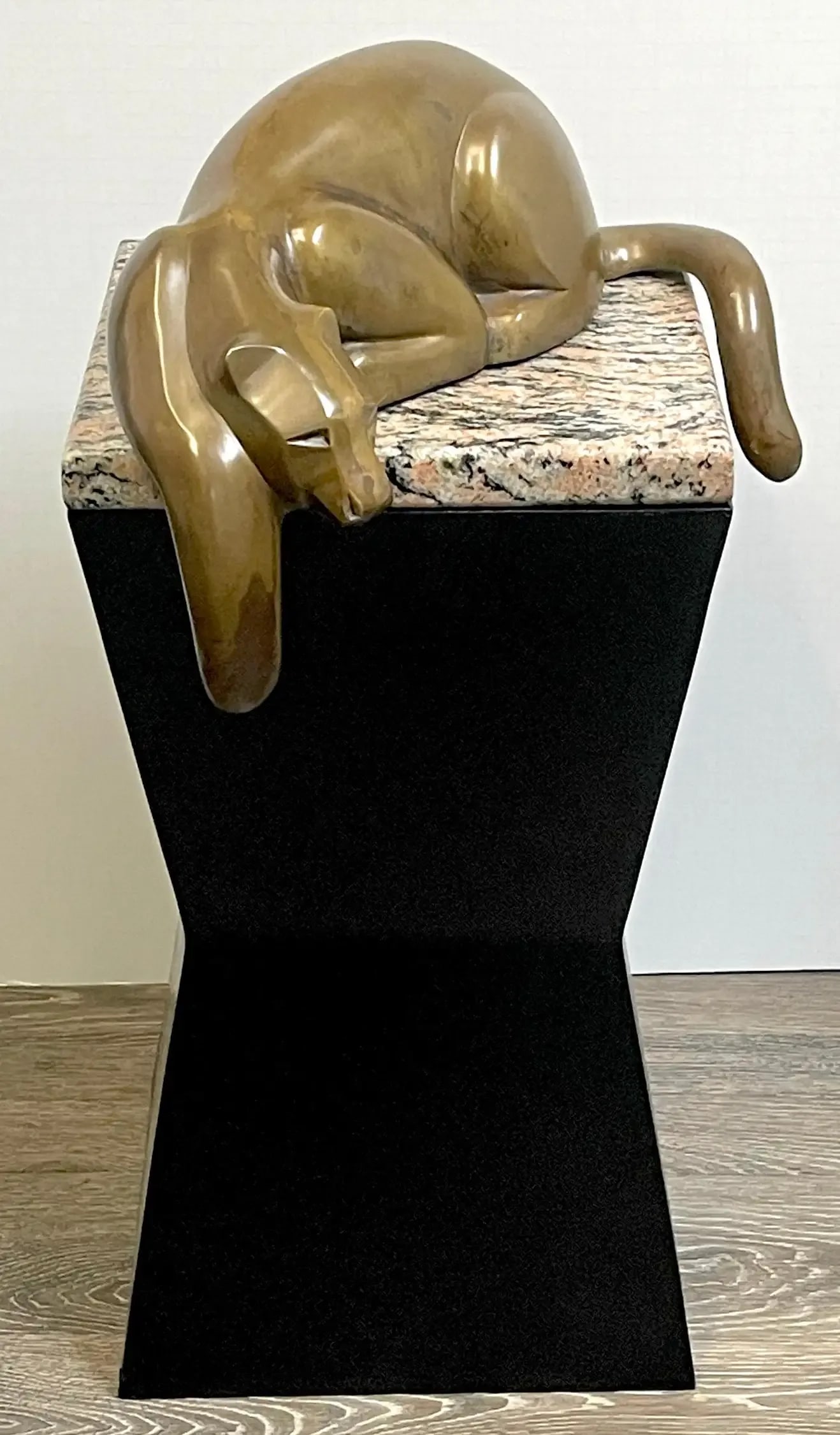 Mid 20th Century Modern Bronze of a Resting Panther - 8