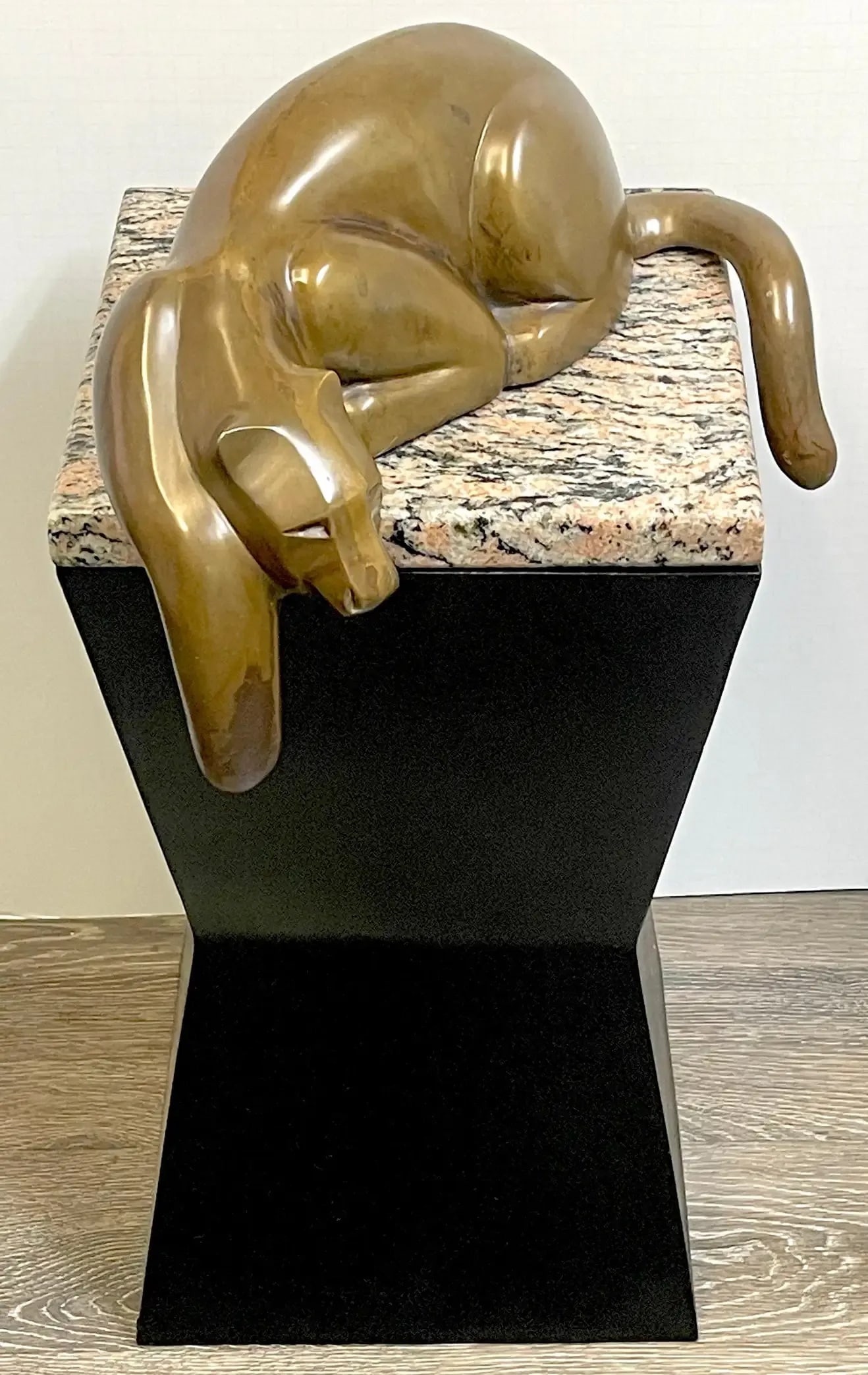 Mid 20th Century Modern Bronze of a Resting Panther - 9