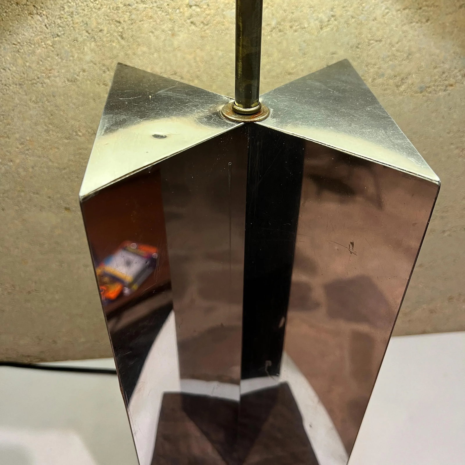 Mid-Century Geometric Modern Chrome Table Lamp Style of Paul Evans - 5