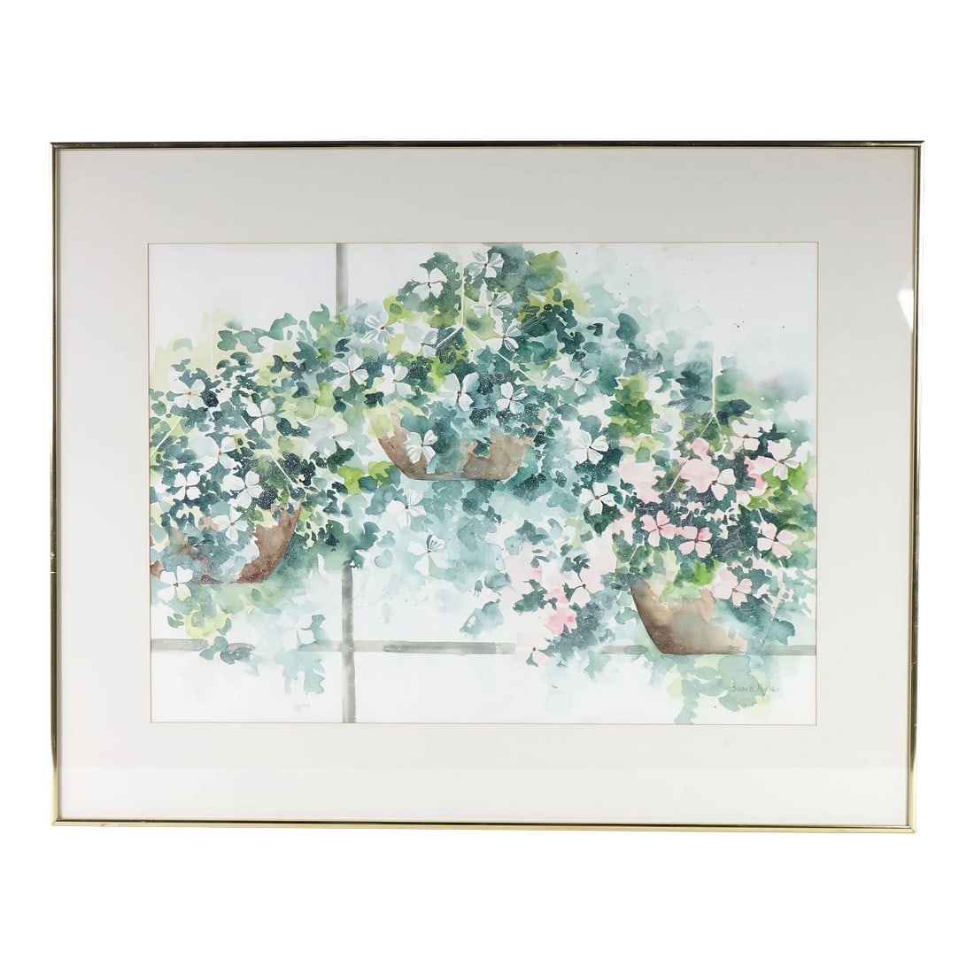 Large Floral Still Life Original Watercolor on Paper Painting, Signed: Floral Still Life, Large Original Watercolor on Paper, Signed by Artist Susan B. Myers Condition: Alterations: Original Condition Unaltered Imperfections: Some Imperfections Condition Notes: Great