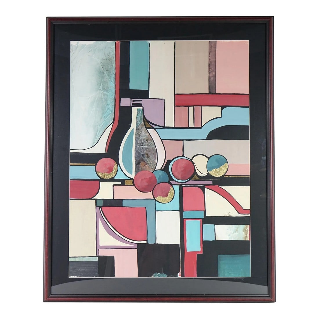 Abstract Still Life, Original Mixed Media Painting on Paper, Signed: Abstract Still Life, Original Painting/Mixed Media art piece on Paper, Signed Condition: Alterations: Original Condition Unaltered Imperfections: Some Imperfections Condition Notes: Great Condition, s
