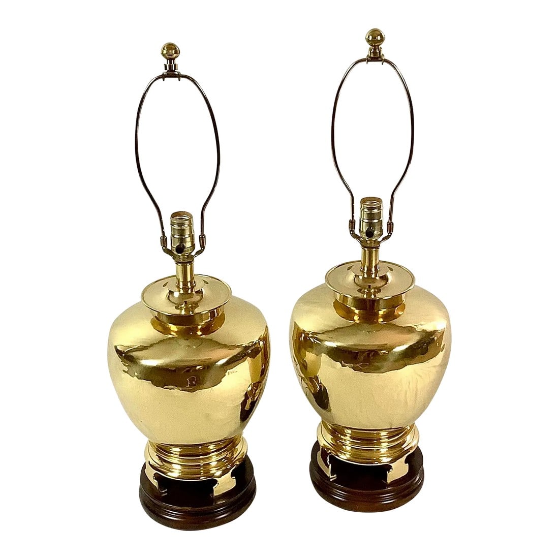 Pair of Fredrick Cooper Brass Lamps (1 of 7)