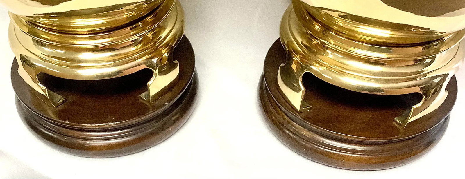 Pair of Fredrick Cooper Brass Lamps - 4