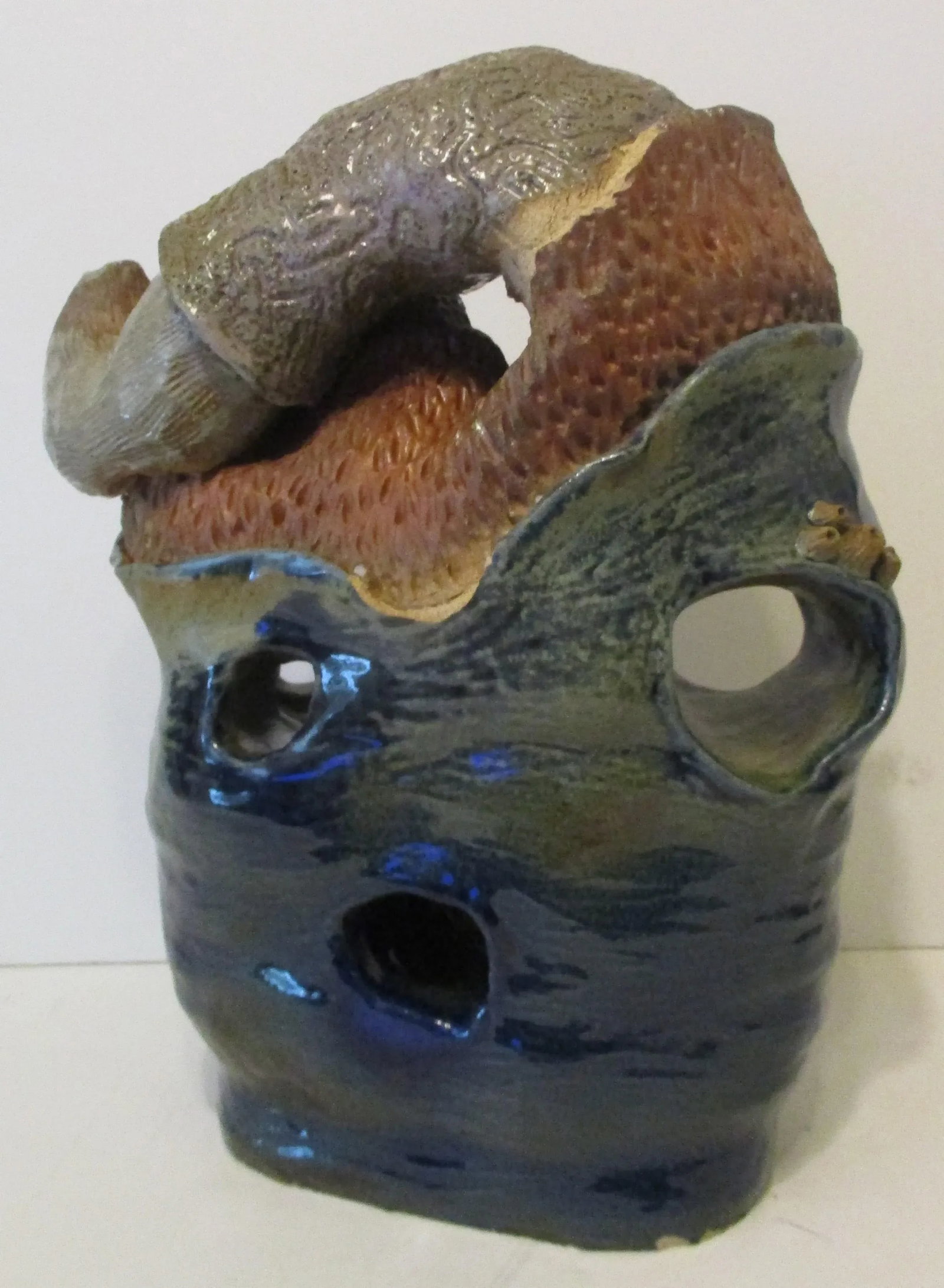 1990s Large Abstract Stone Sculpture of Underwater Anthropomorphic Sea Life - 13