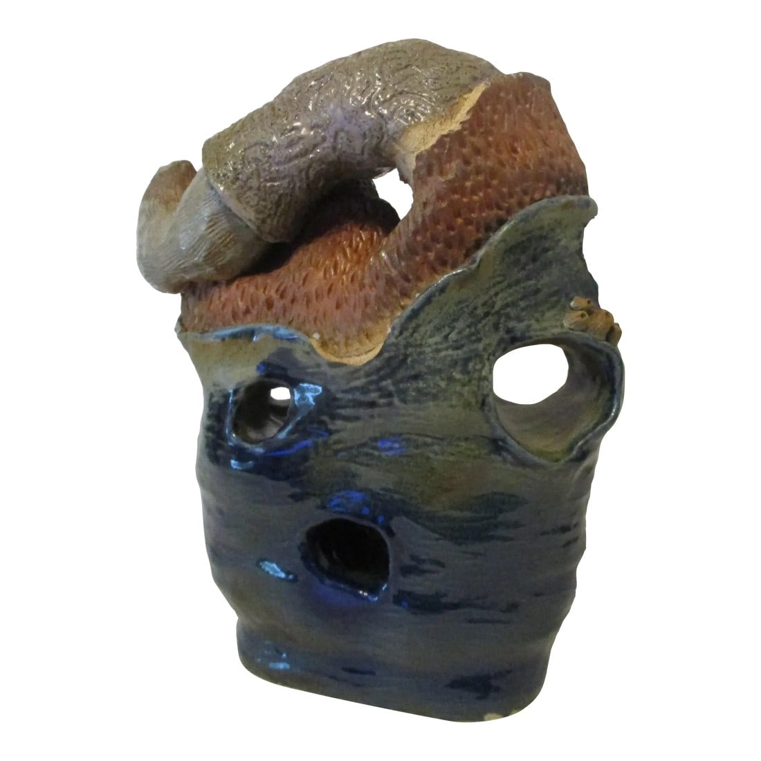 1990s Large Abstract Stone Sculpture of Underwater Anthropomorphic Sea Life (1 of 13)