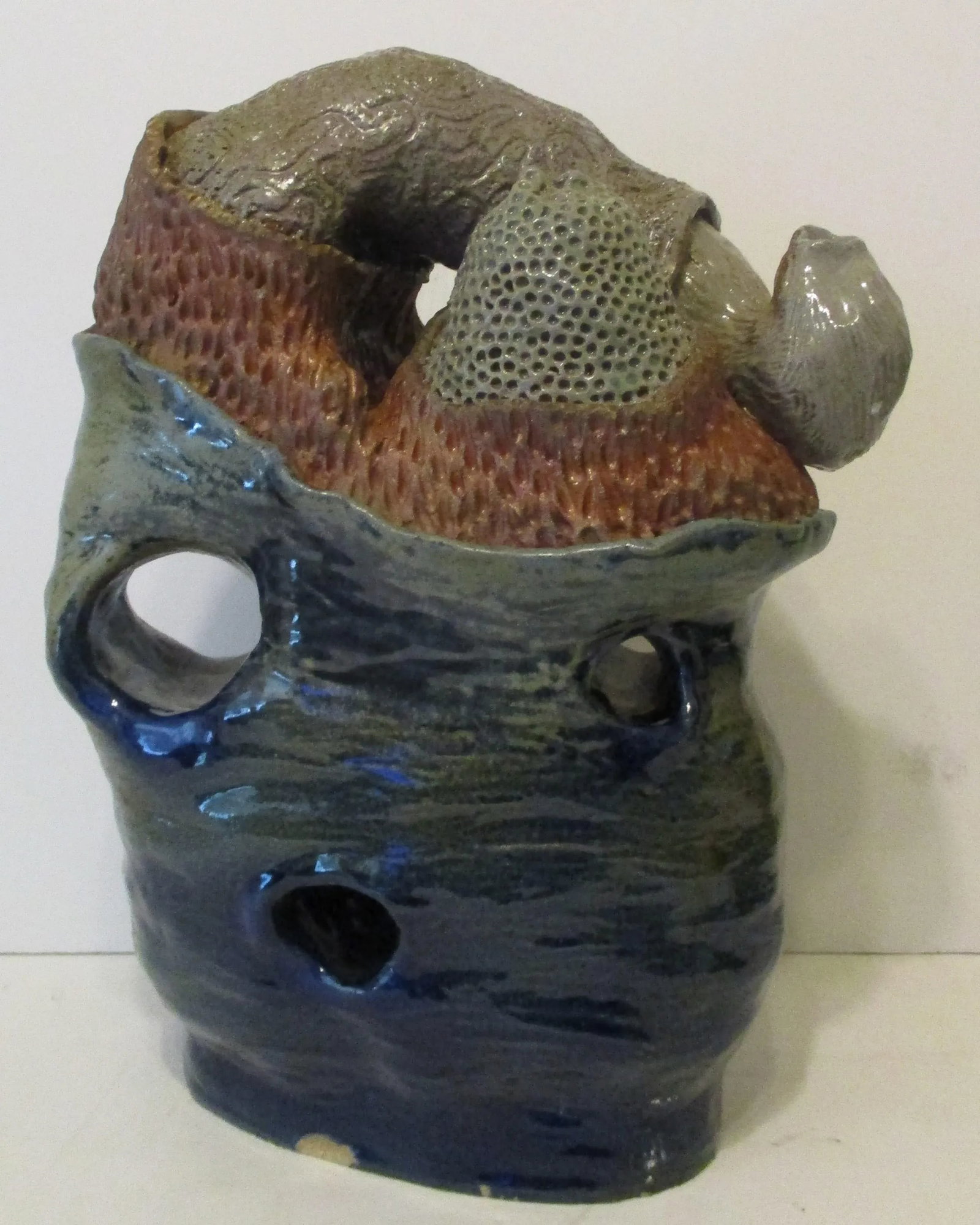 1990s Large Abstract Stone Sculpture of Underwater Anthropomorphic Sea Life - 5