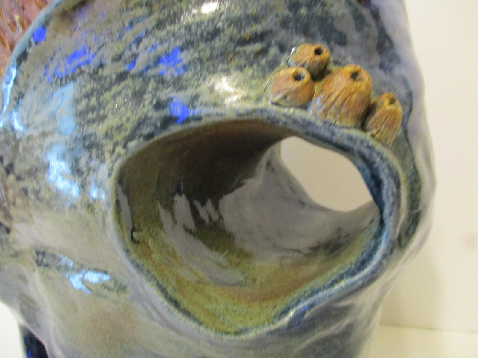 1990s Large Abstract Stone Sculpture of Underwater Anthropomorphic Sea Life - 9