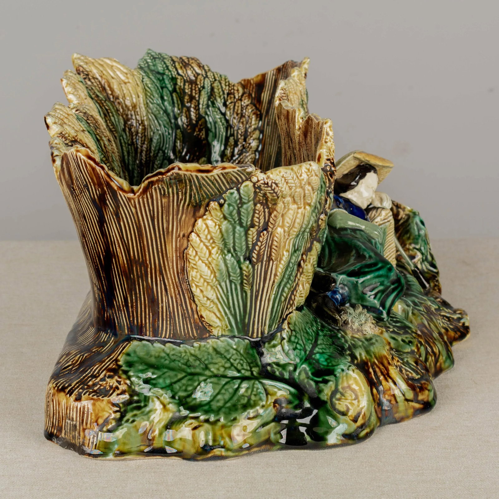 English Majolica Jardinière - 9