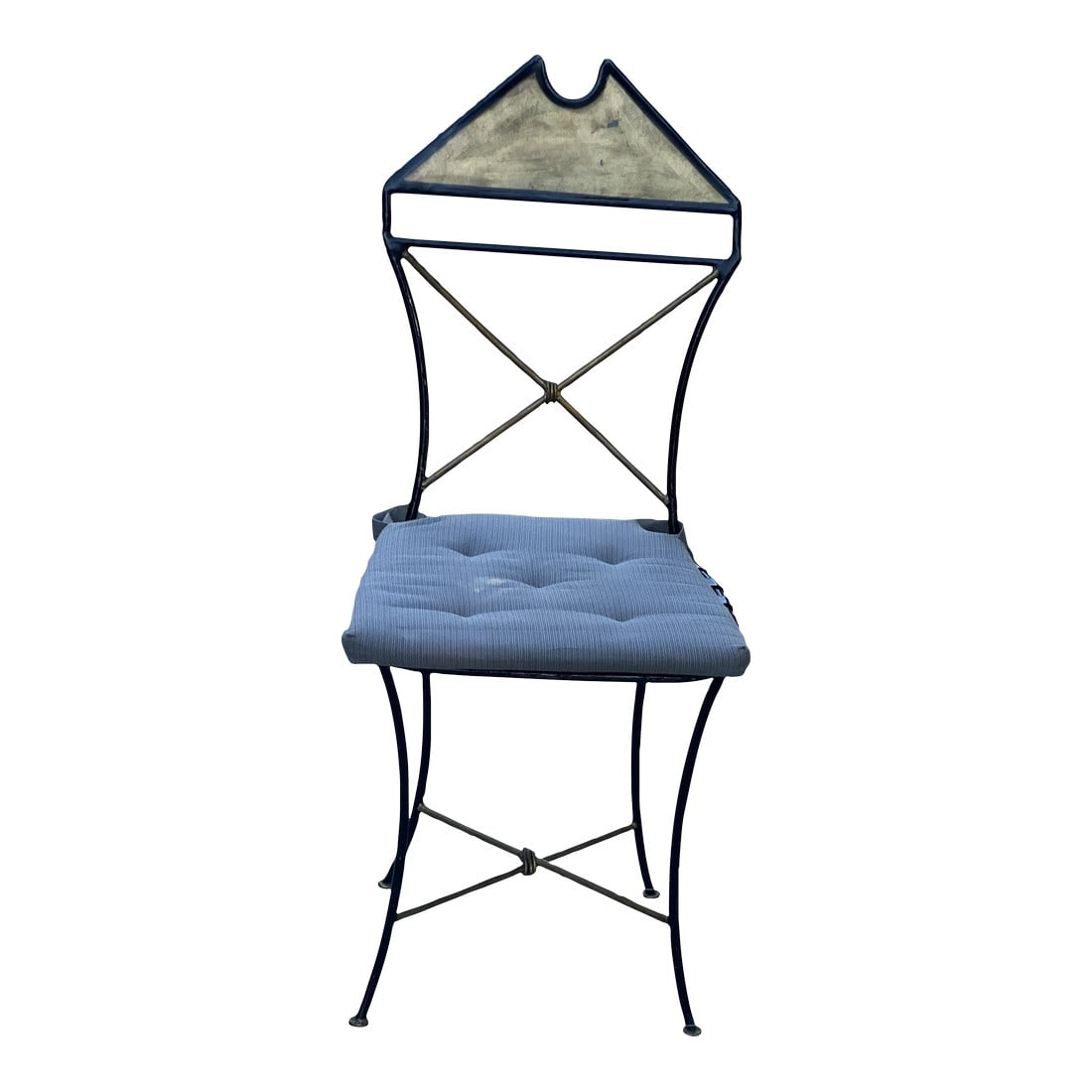 Geometric Ebonized Snd Gilded Artist Chair: Gorgeous Geometric Ebonized Snd Gilded Artist Chair! This is a stunning statement of a chair! Perfect for anyone who is creative and has an artistic eye! Please check out my other listings Condition: