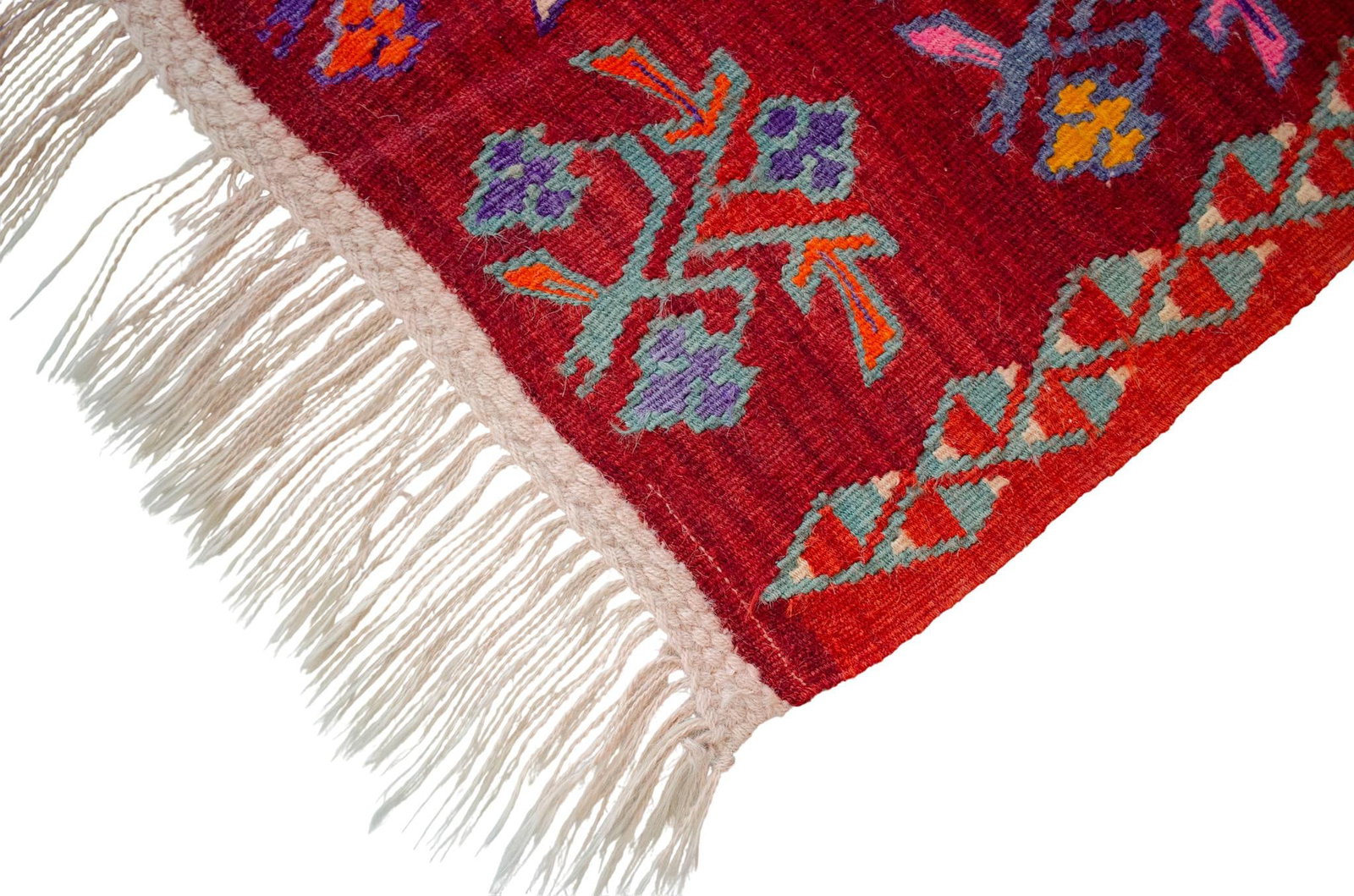 Ultra-Rare 1940s Turkish Ordu Kilim With Tree of Life – Handwoven Wool Flat Weave – - 12