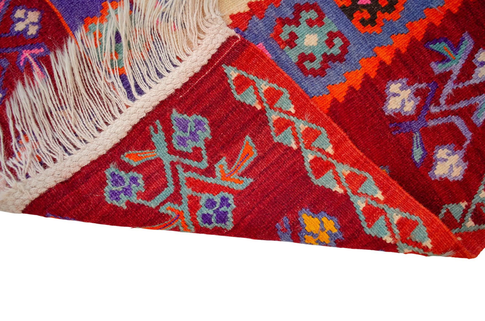 Ultra-Rare 1940s Turkish Ordu Kilim With Tree of Life – Handwoven Wool Flat Weave – - 13