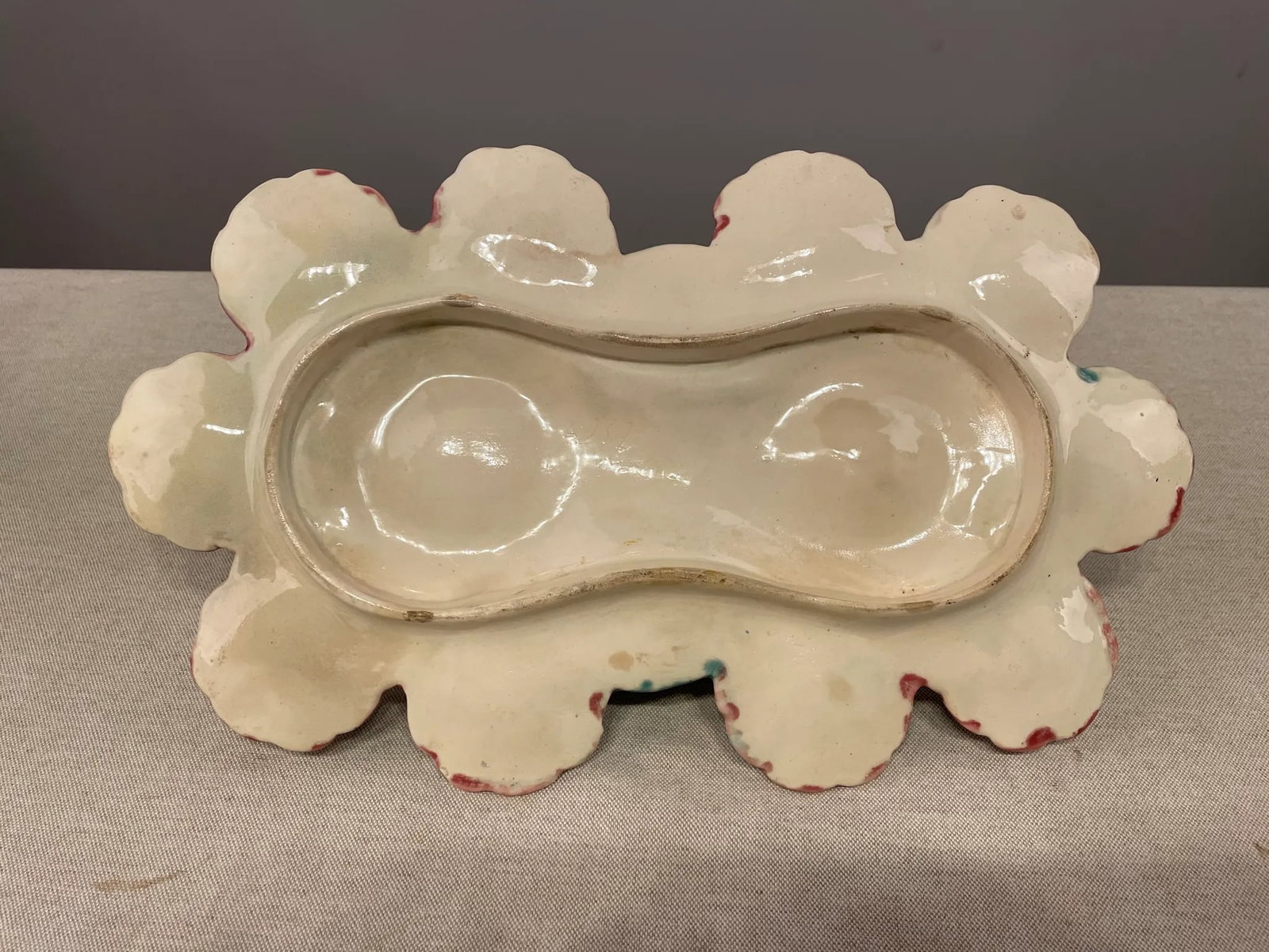 20th C. English Majolica Oyster Platter - 8