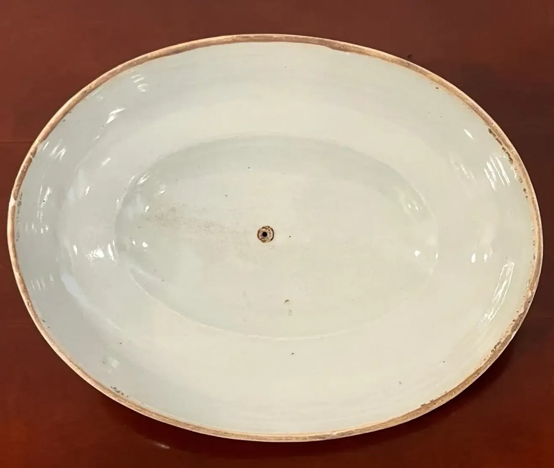 19th Century Chinese Export Green 'Fitzhugh' Hot Water Platter- Tureen * - 5