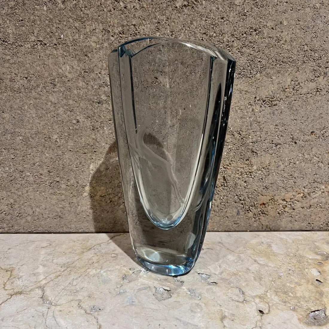 1950s Gunnar Nyland Strombergshyttan Vase Gazelle Crystal Art Glass Sweden - 8