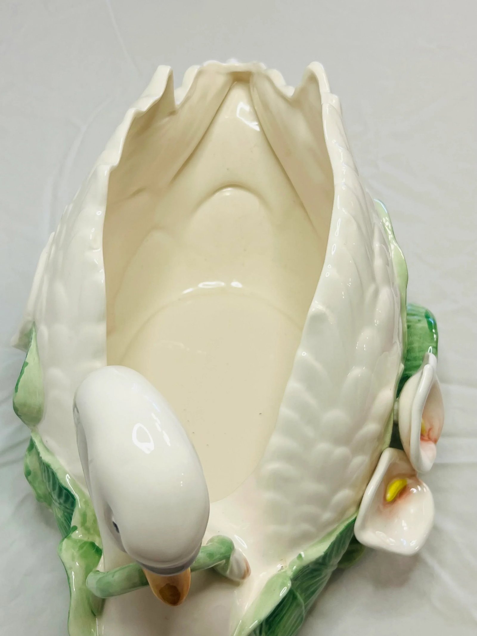 1986 Rare Design Fitz & Floyd Swan Planter - 3