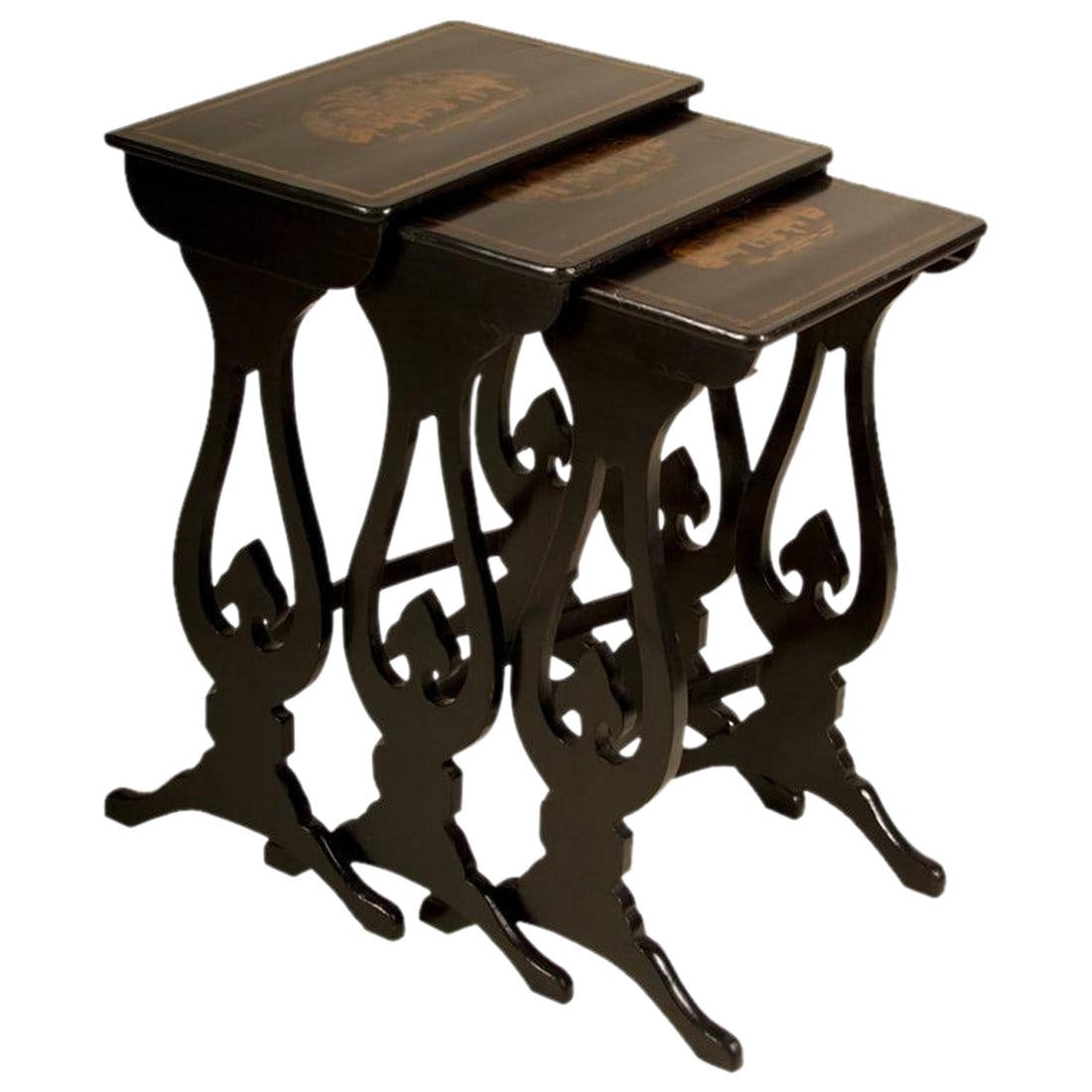 19th Century Regency Nesting Tables - Set of 3 (1 of 9)