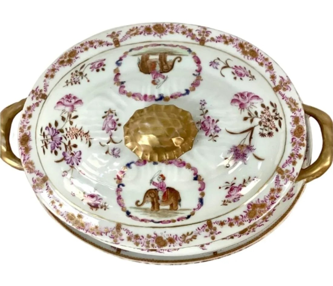 Chinese Export Famille Rose Porcelain Soup Tureen - 3