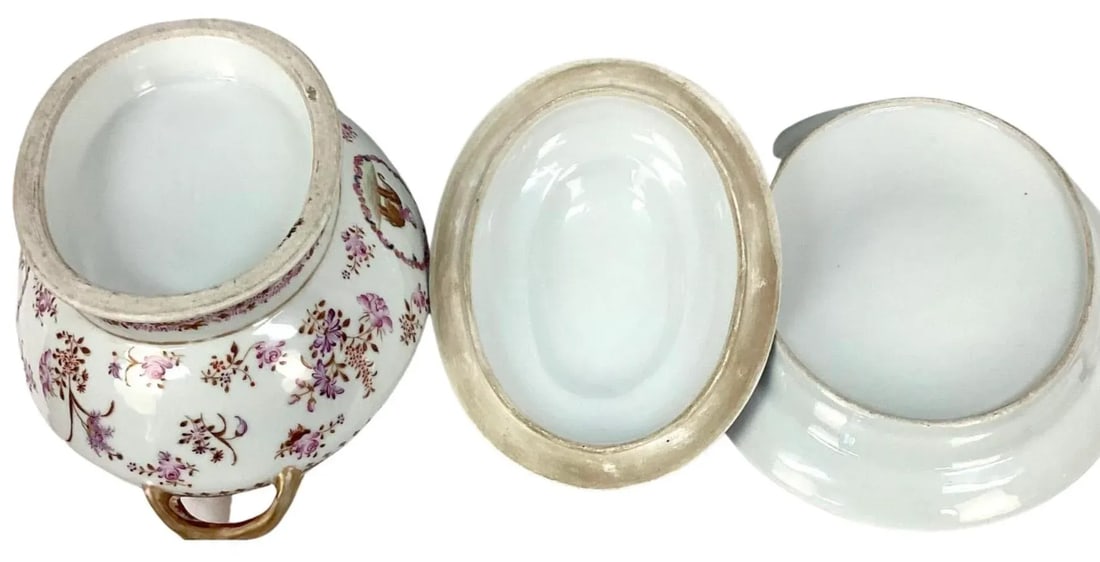 Chinese Export Famille Rose Porcelain Soup Tureen - 4
