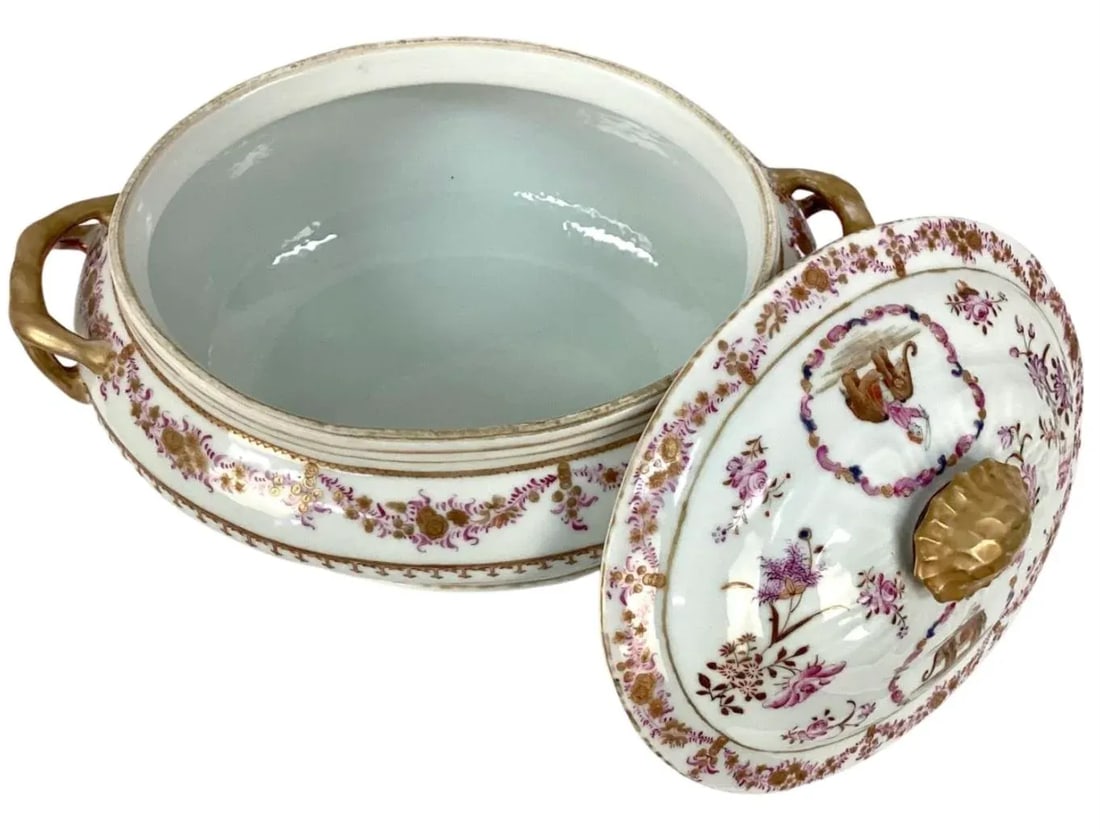 Chinese Export Famille Rose Porcelain Soup Tureen - 7