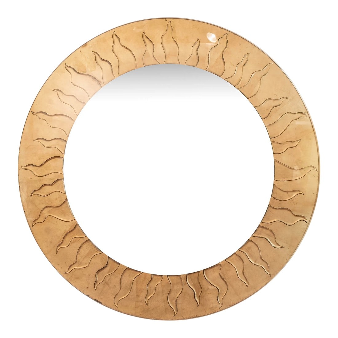 Large Eglomise Sunburst Mirror Signed David Marshall (1 of 8)