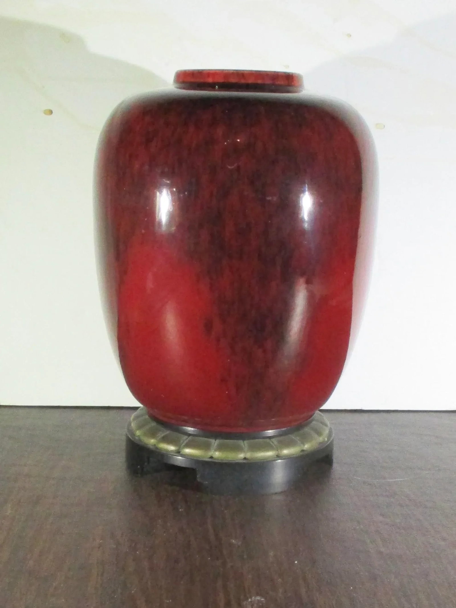 Art Deco Sevres Porcelain Flambe Vase on Bronze Mounts - 2