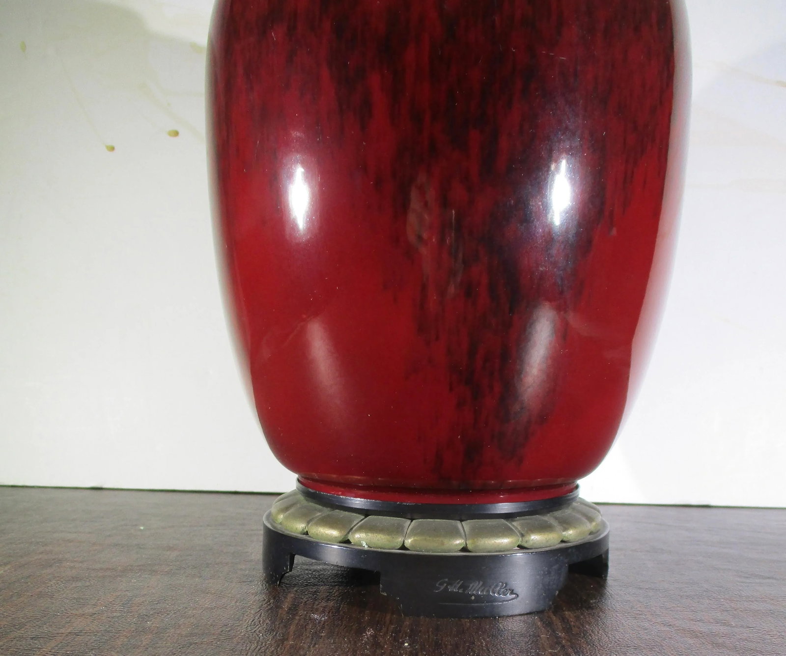 Art Deco Sevres Porcelain Flambe Vase on Bronze Mounts - 4