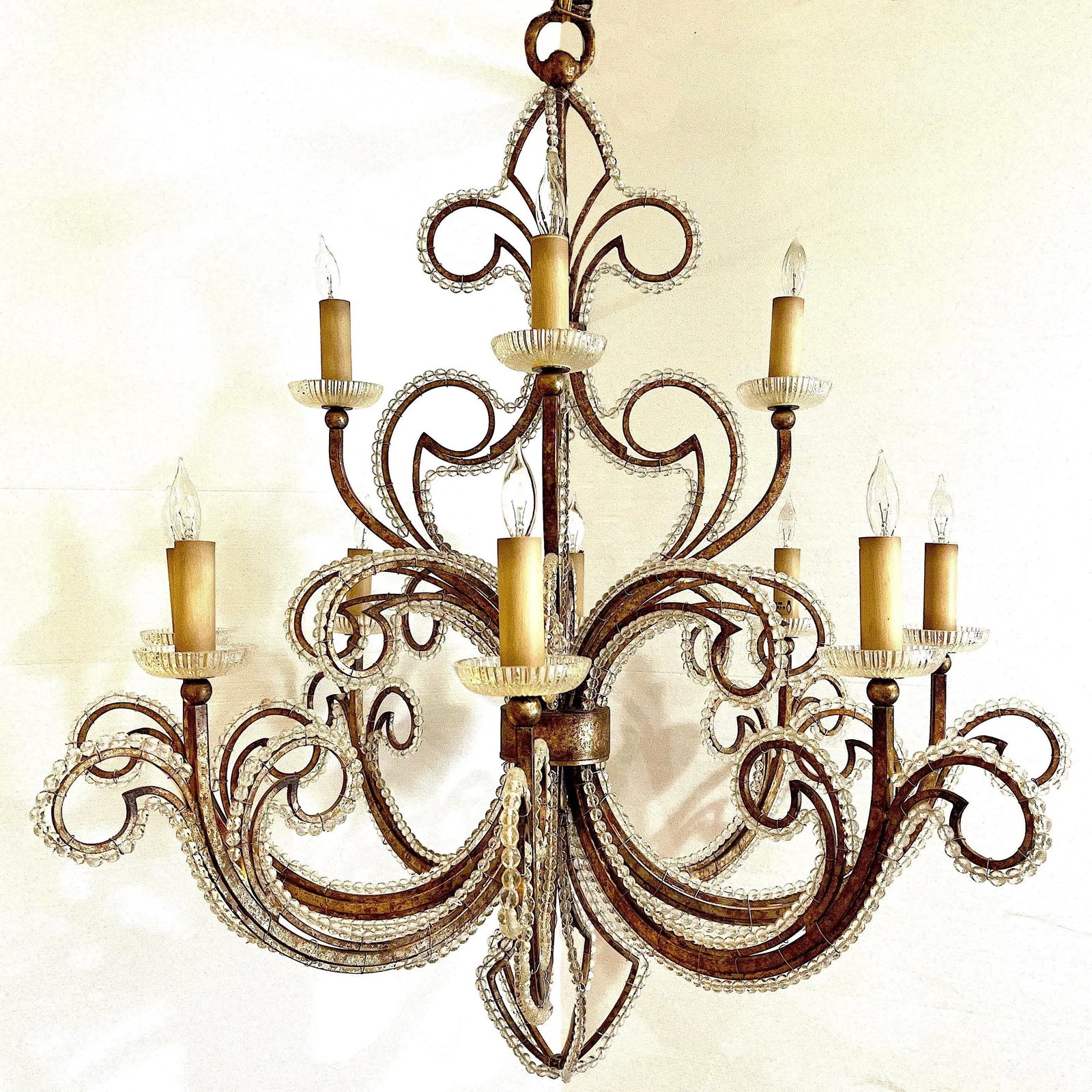 Beaded Crystal French 12 Light Chandelier by Fine Arts Lamps - 11