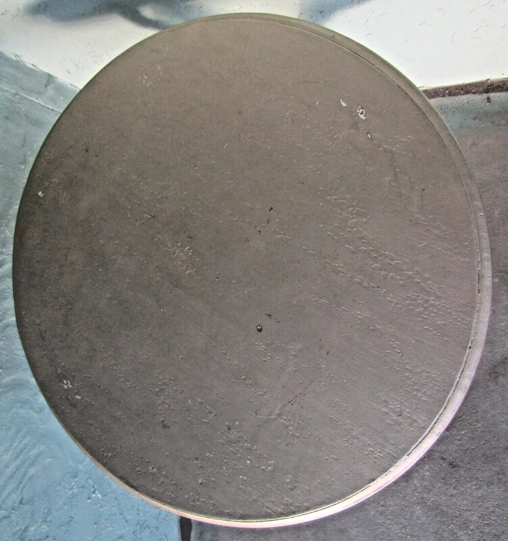 1950s Hollywood Regency Three Swan Legged Round Wooden Pewter Painted Side Table - 8
