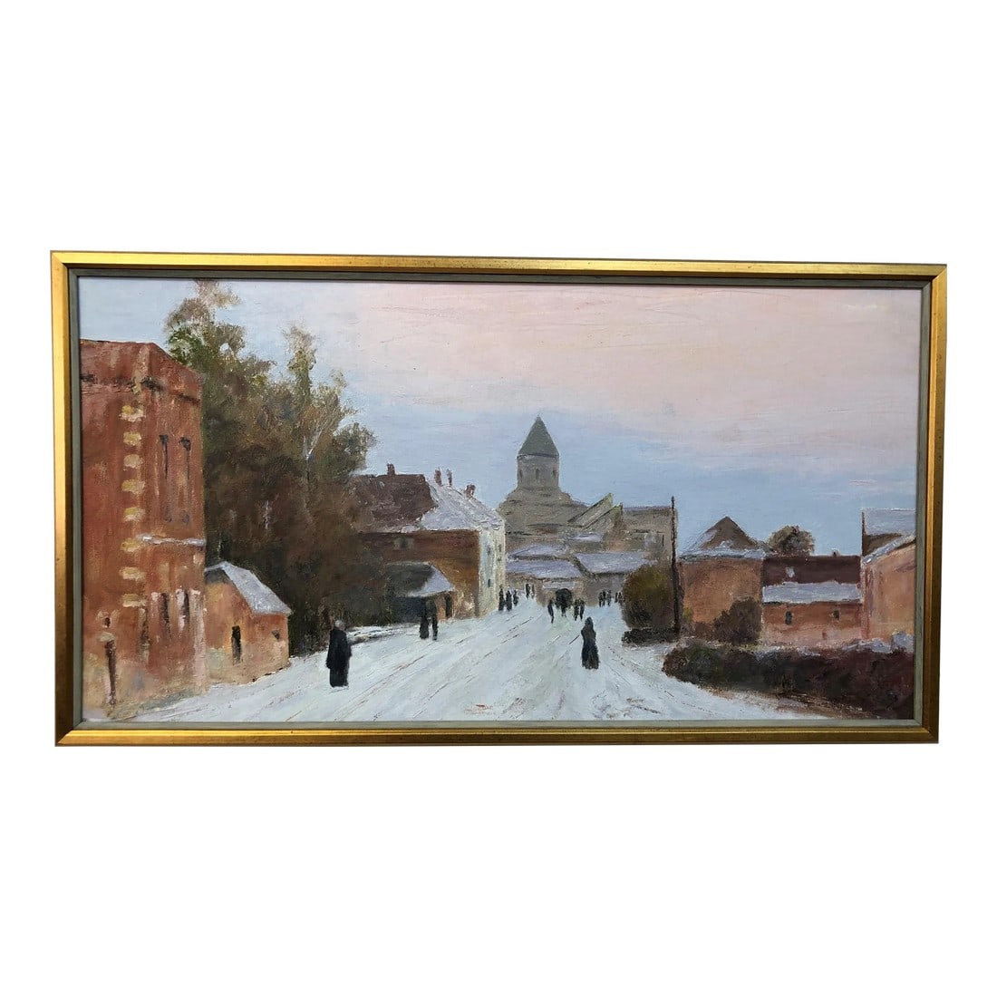 Late 19th Century The Winter Original Oil Painting, Framed (1 of 3)
