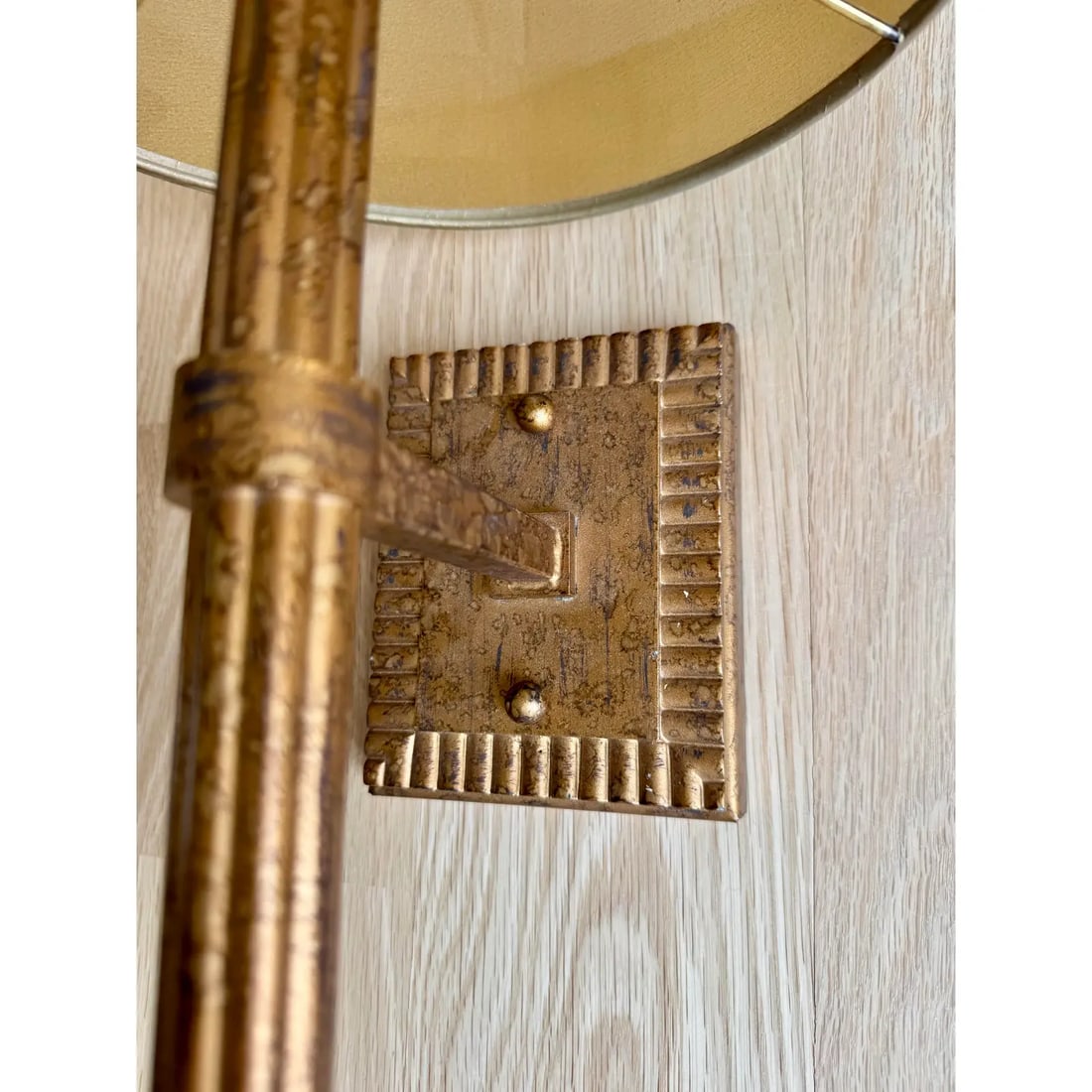1990s Fine Art Lamps Gold Leaf Torchère Sconces - A Pair - 5