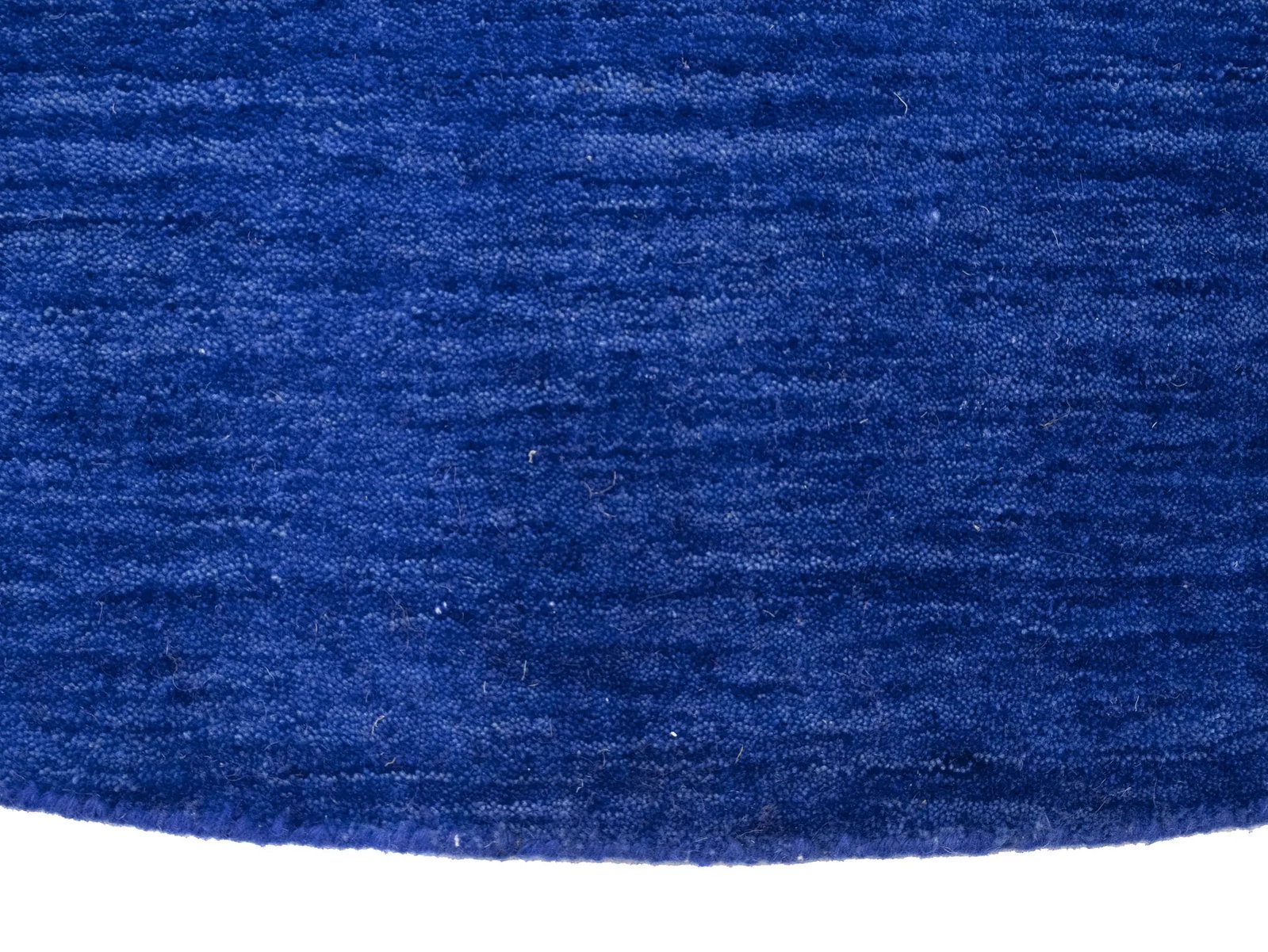 Solid Royal Blue Modern 8X8 Gabbeh Oriental Round Rug - 10