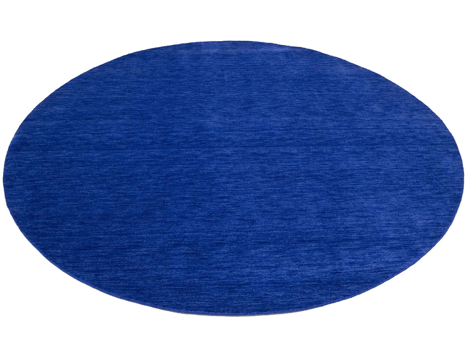 Solid Royal Blue Modern 8X8 Gabbeh Oriental Round Rug - 4