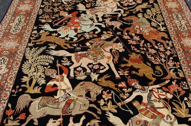 Persian QOM RUG 4' x 6'3" - 8