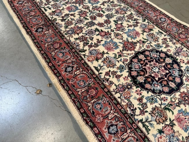 Fine Silk&Wool Tabriz Runner 2.6x12' - 5