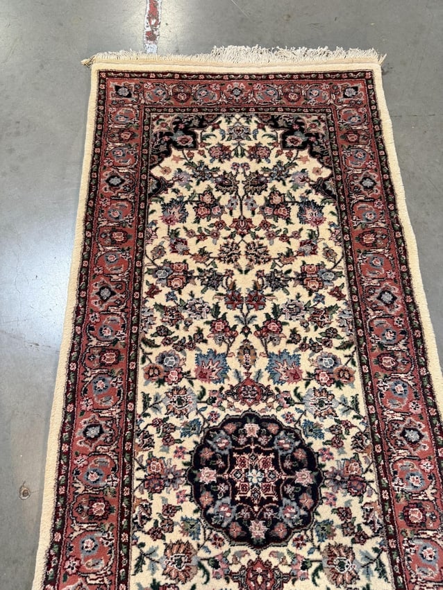 Fine Silk&Wool Tabriz Runner 2.6x12' - 7